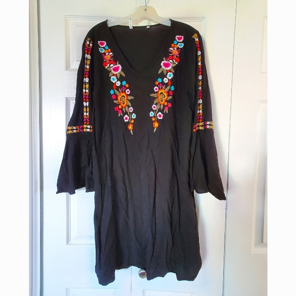 Vibrant Black Mini Dress